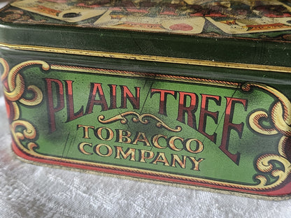 Ancienne boite tôle petite collection tabacco tabac plain three  carte  3 kings