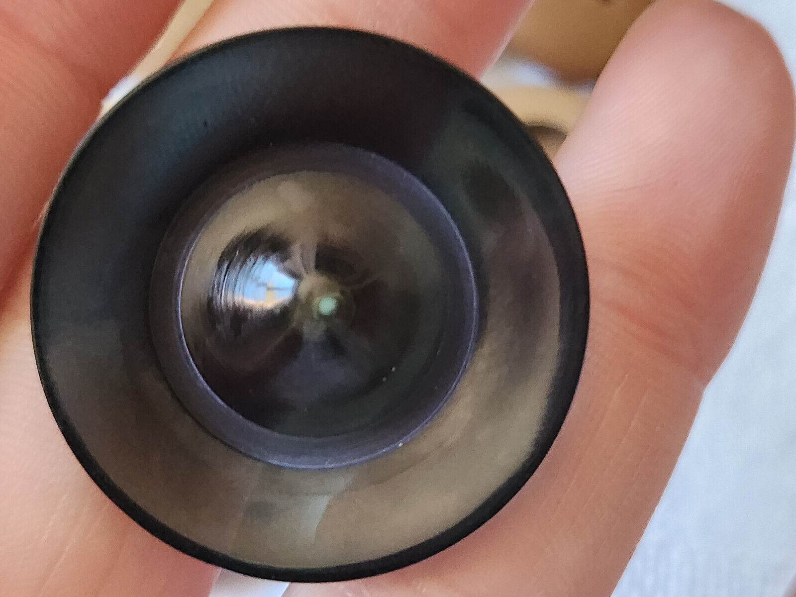 Collection bouton bleu transparent pied métal grand  3,3 cm D13S