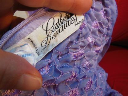 Pur vintage robe violette longue Catherine  Denailles sublime T36/38 Ref PORT