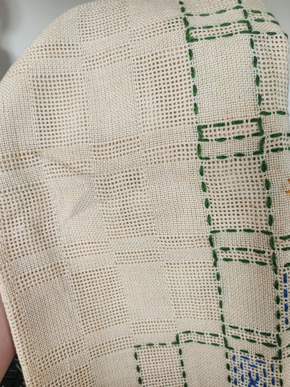 Grand ouvrage de dame ancien a terminer broderie 155 sur 92 cm B8