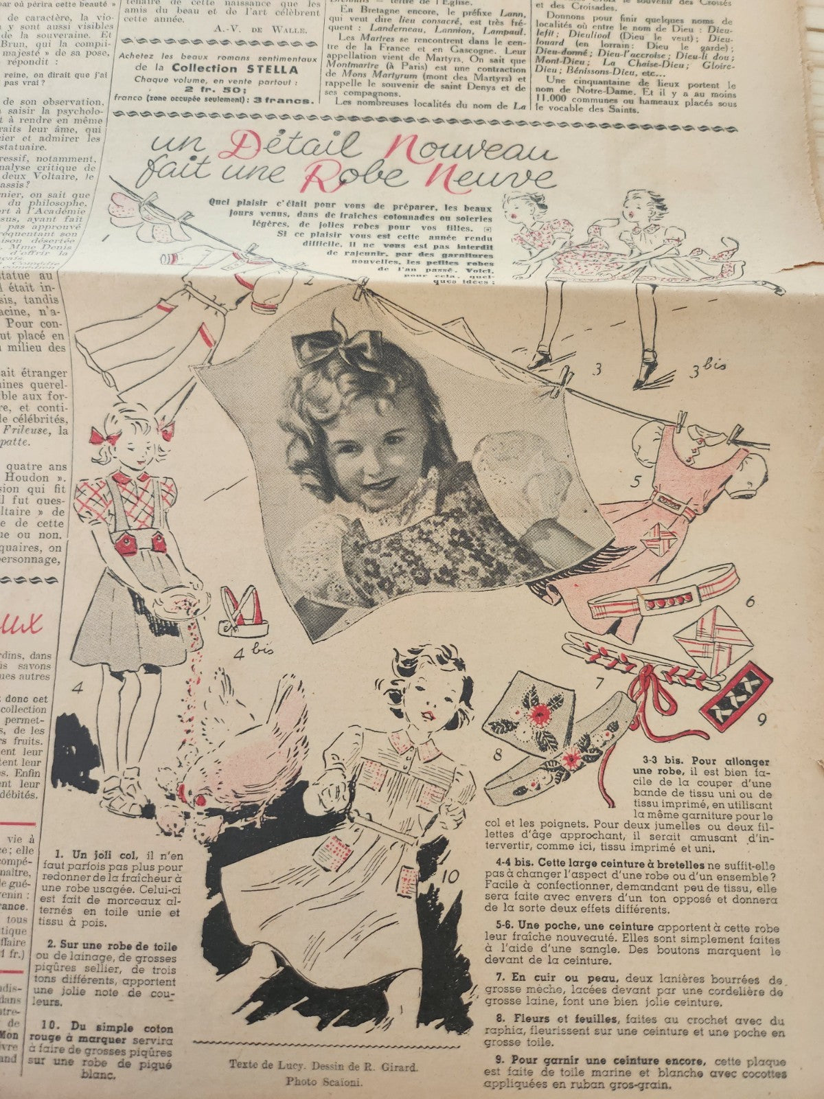 Le petit echo de la mode 1941 n°18 joli mois de Mai  parure enfant blouses