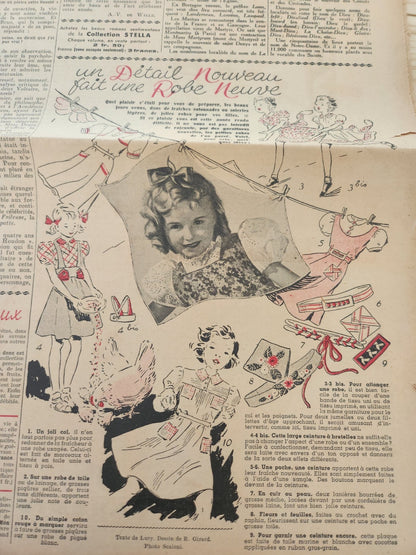 Le petit echo de la mode 1941 n°18 joli mois de Mai  parure enfant blouses