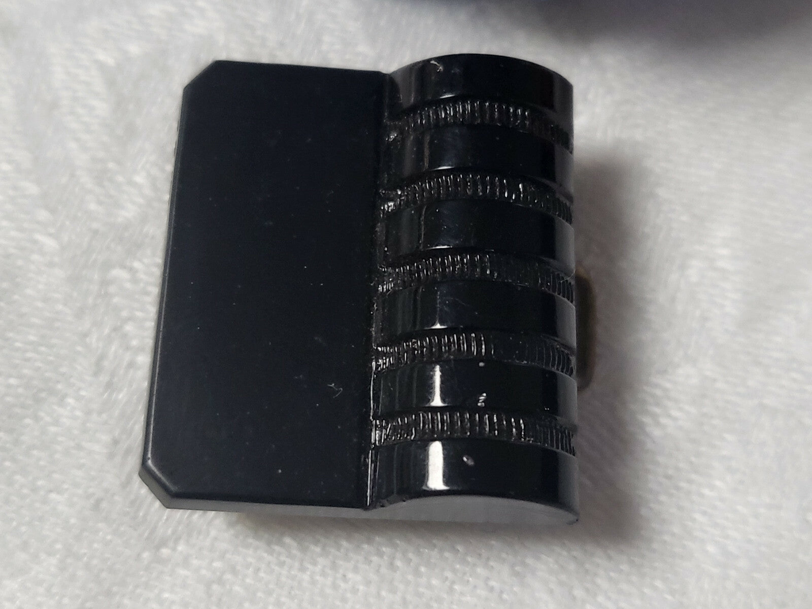 Ancienne partie de boucle ceinture en verre noir pour création G19B