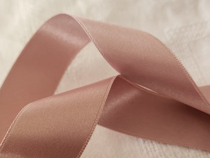 Ruban satin luxe double face 2 mètres 70 sur 2,5 cm rose superbe qualité  T1-21