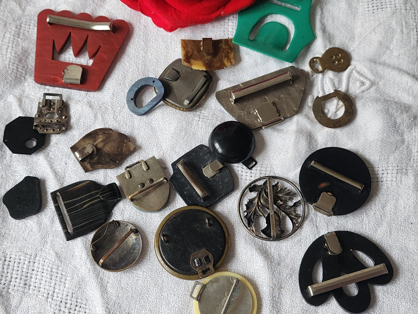 Lot 20 parties de boucle ceinture vintage pour création vintage ancien TA