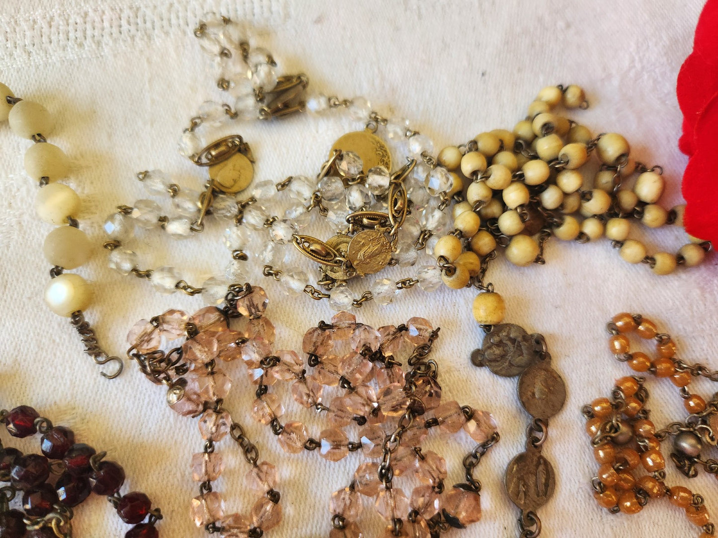 Lot 258 grammes  piece  chapelets anciens restauration listing en photo T1 n°7