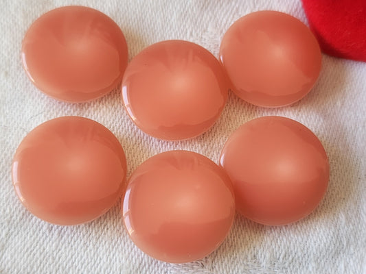 Lot 6 boutons vintage rose lisse pied 2 cm ref 4818