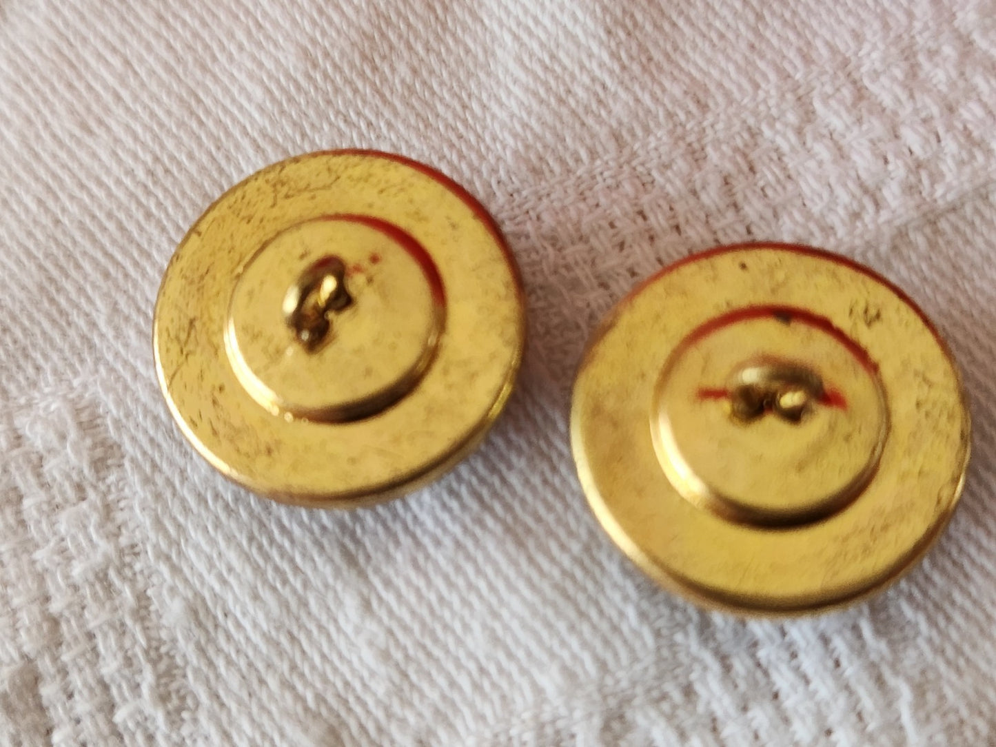 Collection duo boutons anciens effet mosaïque gris métal 1,8 cm bleu 18 mm  G12P