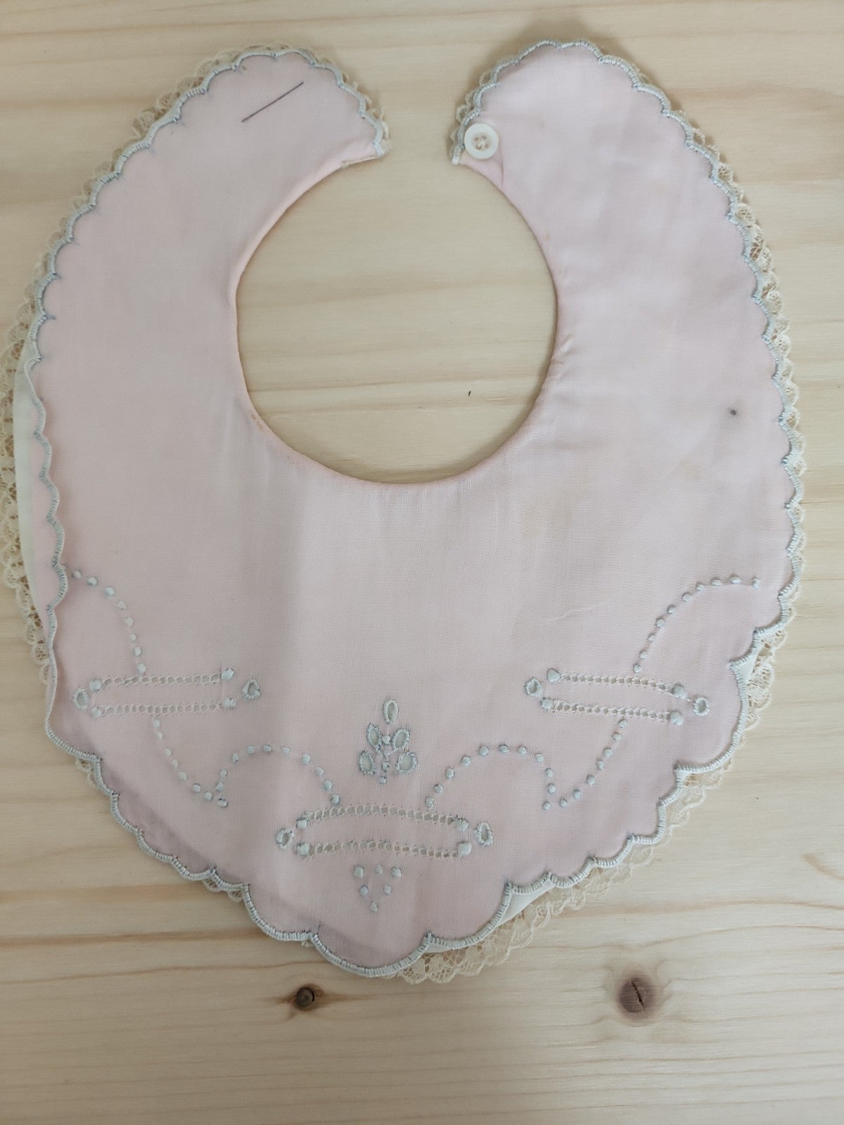 Lot 22 bavoirs anciens bebe poupée vintage à nettoyer B4