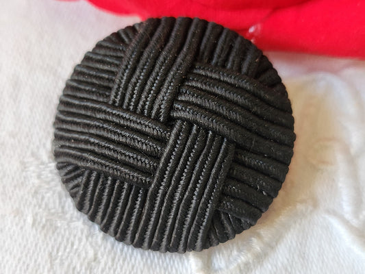 Haute couture gros bouton ancien noir passementerie 3,5 cm ref 1682