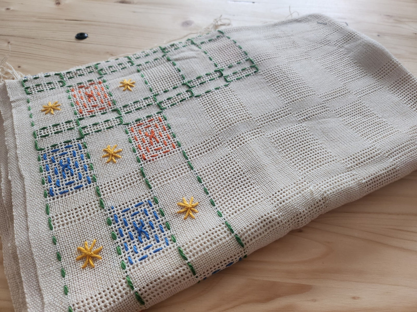 Grand ouvrage de dame ancien a terminer broderie 155 sur 92 cm B8