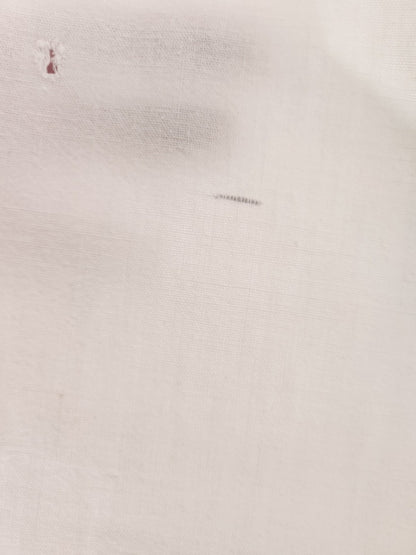 Ancien drap coton monogramme MN broderie rideau 230 cm sur 190 cm B2