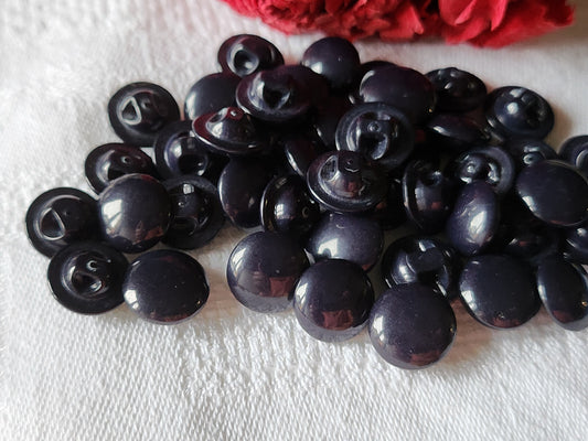 Lot 18 boutons vintage bleu petits à pied 1,2 cm ref  2986