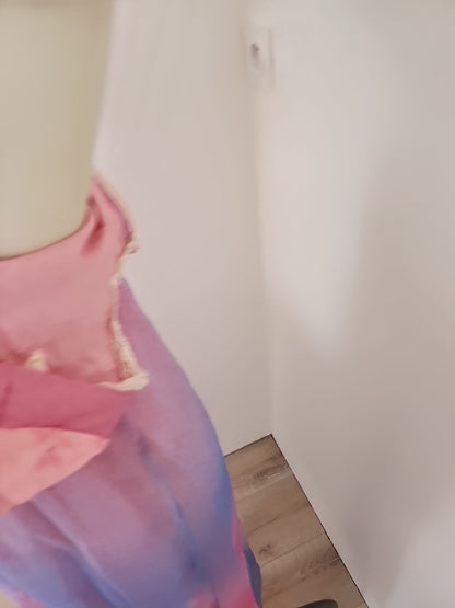 Pur vintage robe longue chemise de  nuit? année 60 damasT34/36?   ref portant