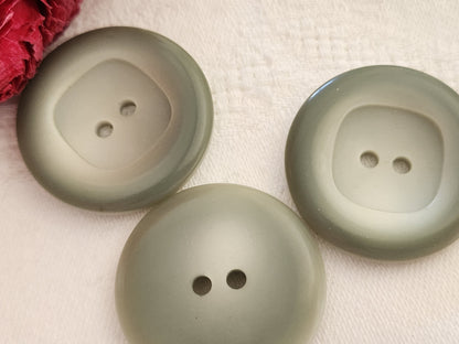 Trio gros boutons vintage gris veste 3 cm ref 212