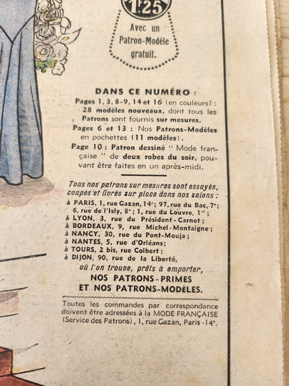 La mode française journal 28 avril 1935 n°17 édition mariages d'été
