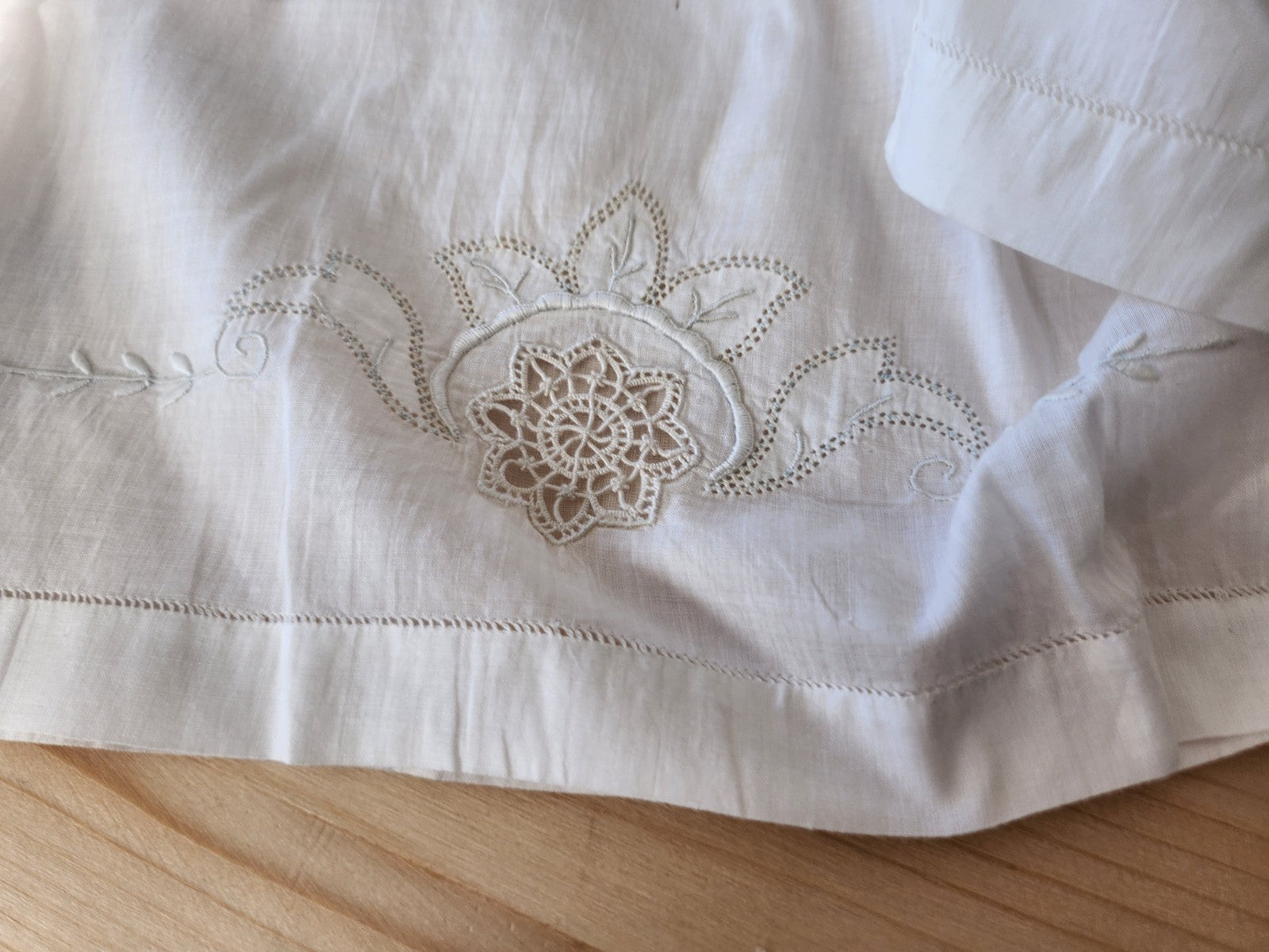Culotte ancienne short nuit broderie étamine legere neuve B8