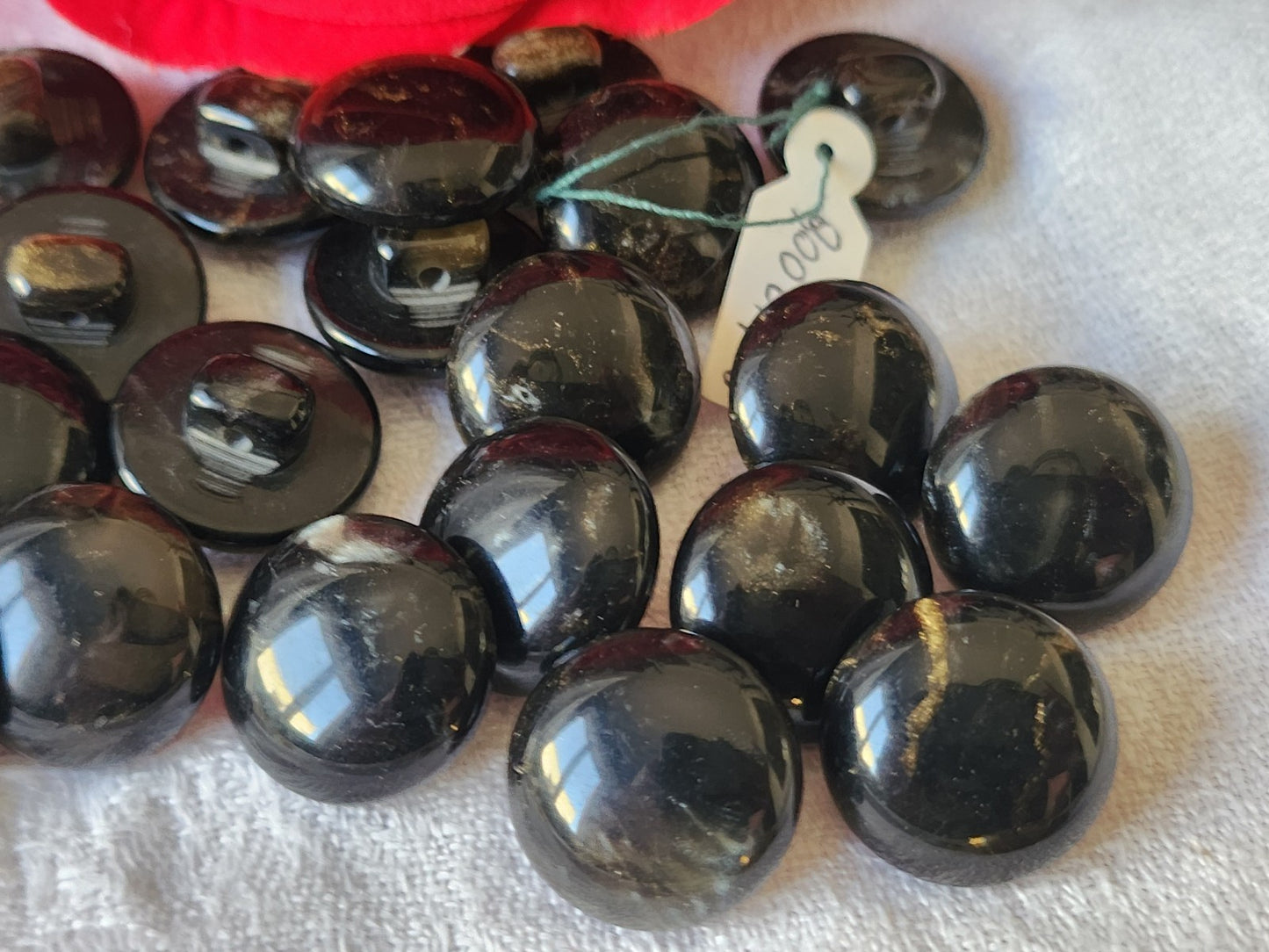 Lot 18 boutons vintage marron moucheté 1,7 cm ref 6127
