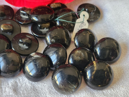 Lot 18 boutons vintage marron moucheté 1,7 cm ref 6127