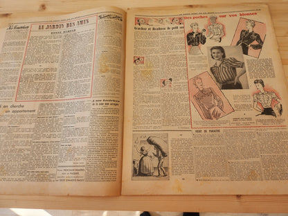 Le petit echo de la mode 1941 n°14 blouse jupe  revue mode française
