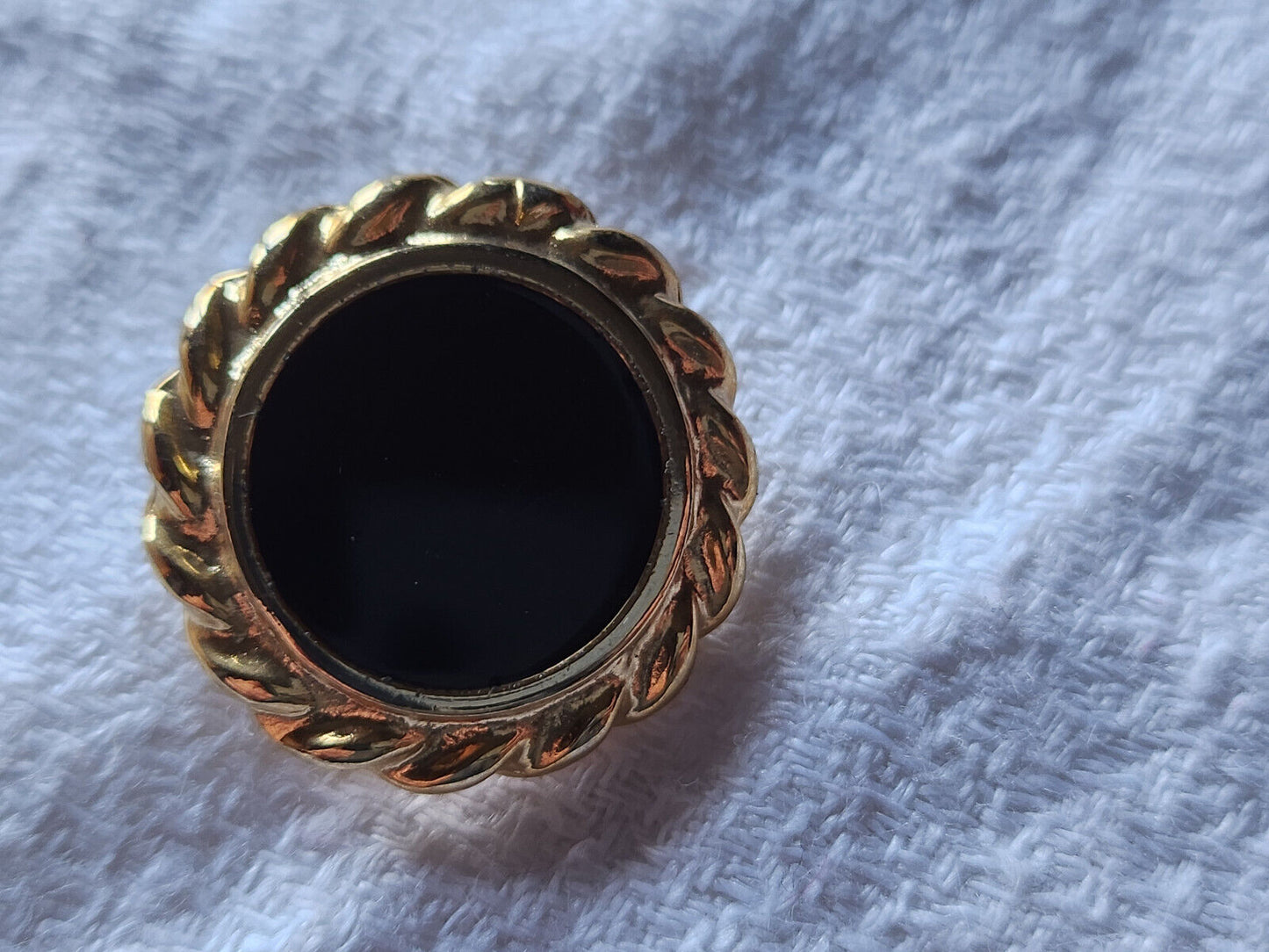 Lot 6 gros boutons vintage marron doré lourd pied 2,3 cm ref 416