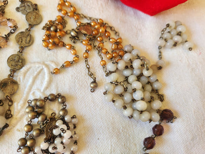 Lot 258 grammes  piece  chapelets anciens restauration listing en photo T1 n°7