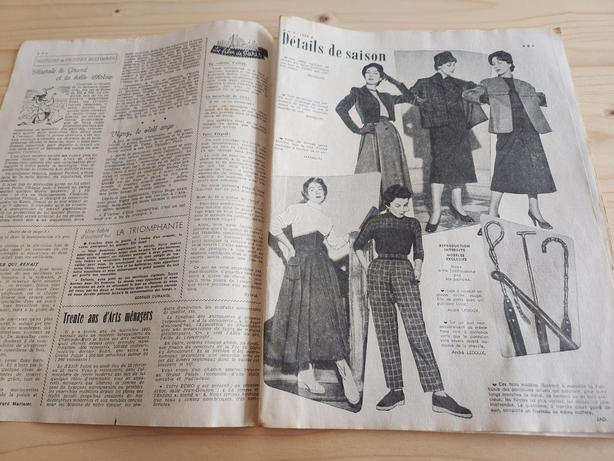 Le petit echo de la mode 1954 n°9  le printemps dans la maison