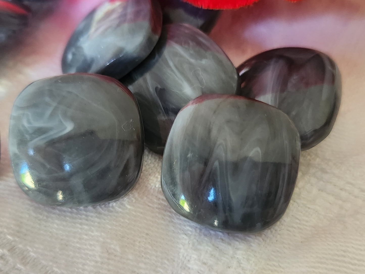 Lot 18 boutons vintage camaieu gris finition moyenne 2 cm ref 3914