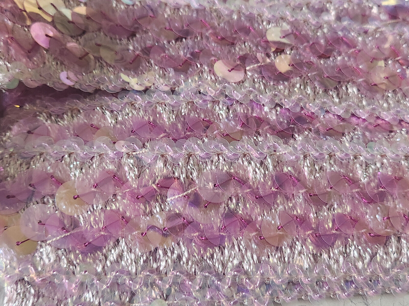Superbe galon vintage trés large sequin mordoré 3 mètres sur 4 cm rare B7