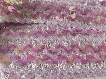 Superbe galon vintage trés large sequin mordoré 3 mètres sur 4 cm rare B7