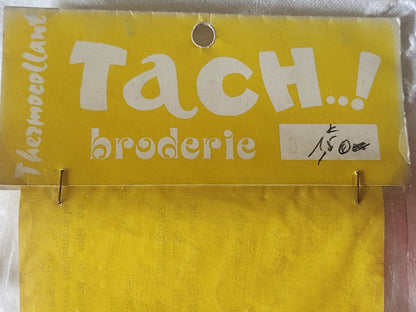 Ancien patch vintage thermocollant lunette broderie customisation