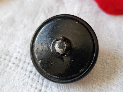 Ancien bouton en celluloid noir 2,6 cm volume G19I