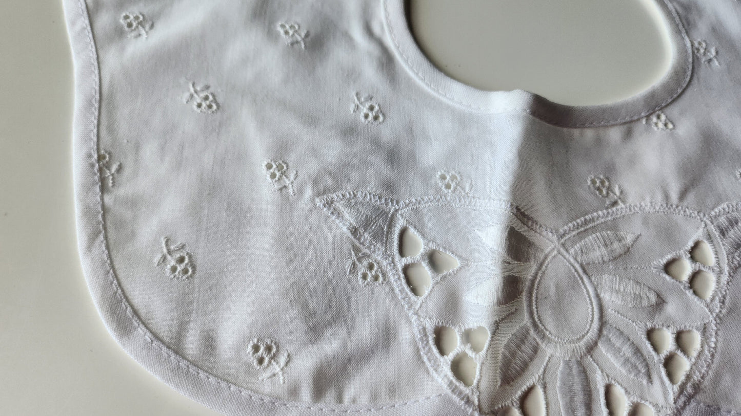 Ancien  col  tissu ajouré enfant dentelle  B1-34
