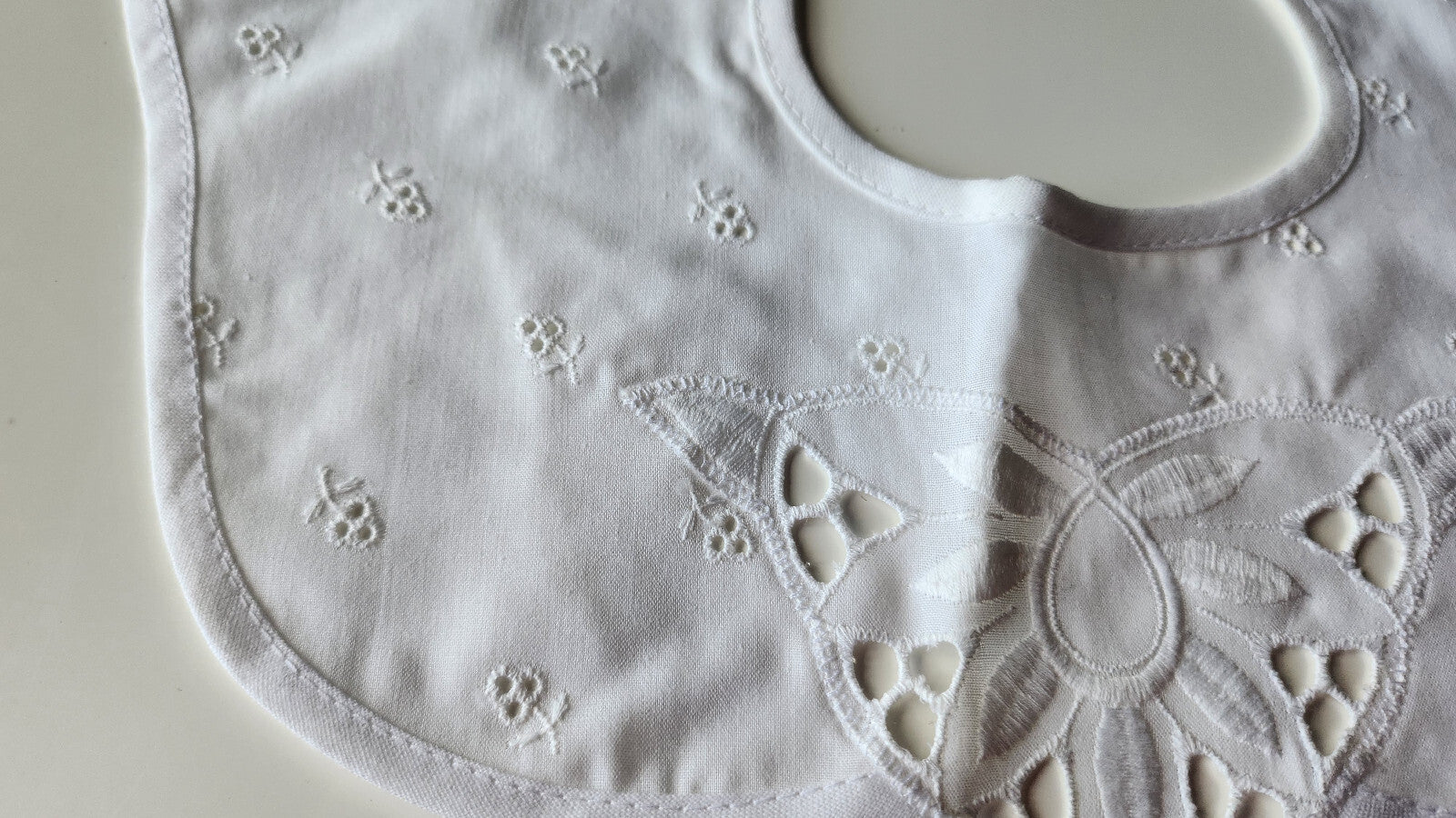 Ancien  col  tissu ajouré enfant dentelle  B1-34