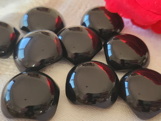 Lot 6 volumineux  boutons vintage noir pied 2,2 cm ou 22 mm  ref 6531