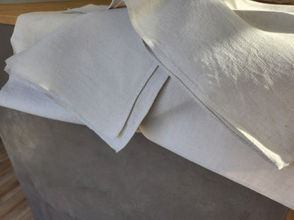 Ancien coupon de tissu toile épaisse 110 cm sur 167 cm B6