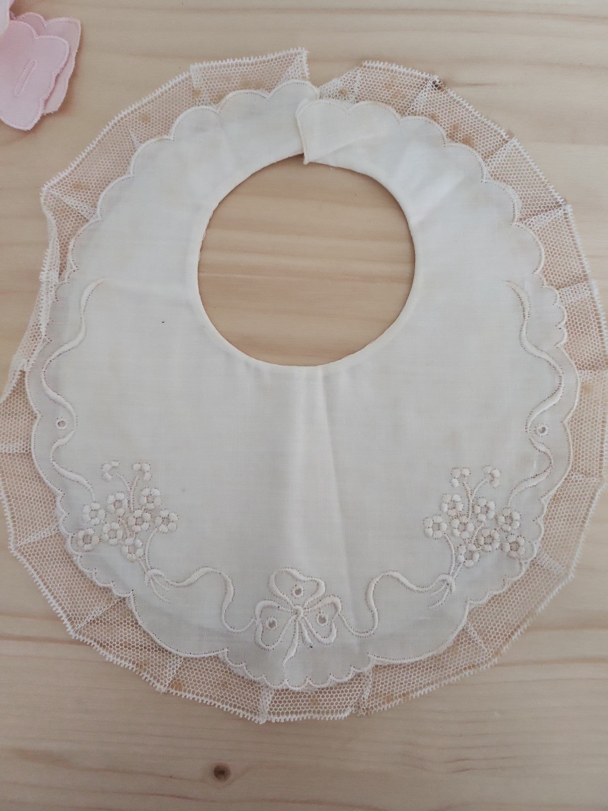 Lot 22 bavoirs anciens bebe poupée vintage à nettoyer B4