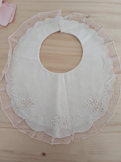 Lot 22 bavoirs anciens bebe poupée vintage à nettoyer B4