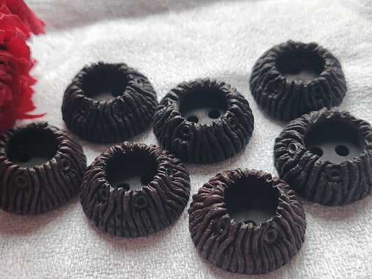 Lot 7 boutons vintage resine perlé originaux  panaché  2,3 cm ref 4882
