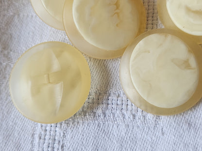 Lot 8  gros boutons vintage creme mat  pied 2,7 cm ref 2167