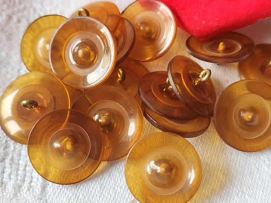 Lot 6 boutons anciens roux /marron 1,9 cm ref 3148