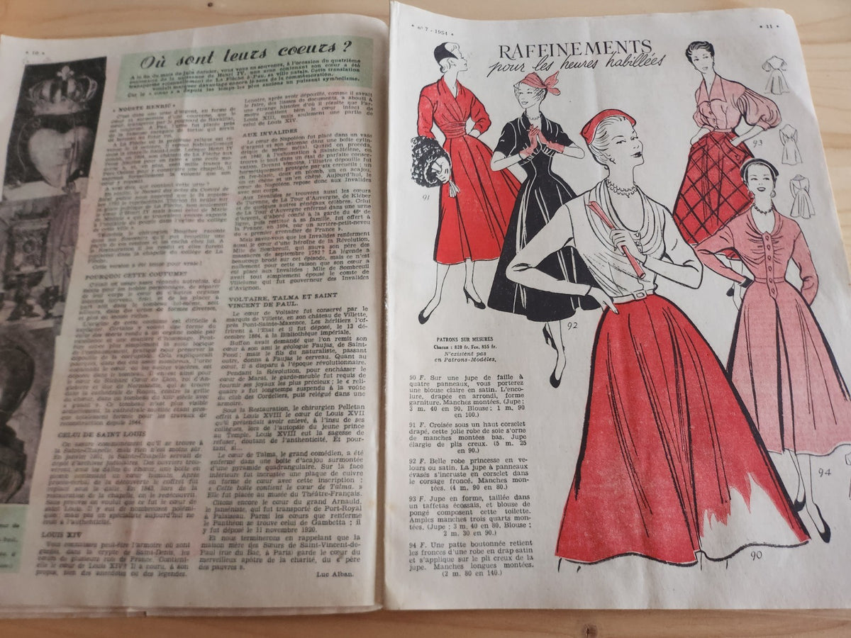 Le petit echo de la mode 1954 n°7  jeune mariée robe de paris