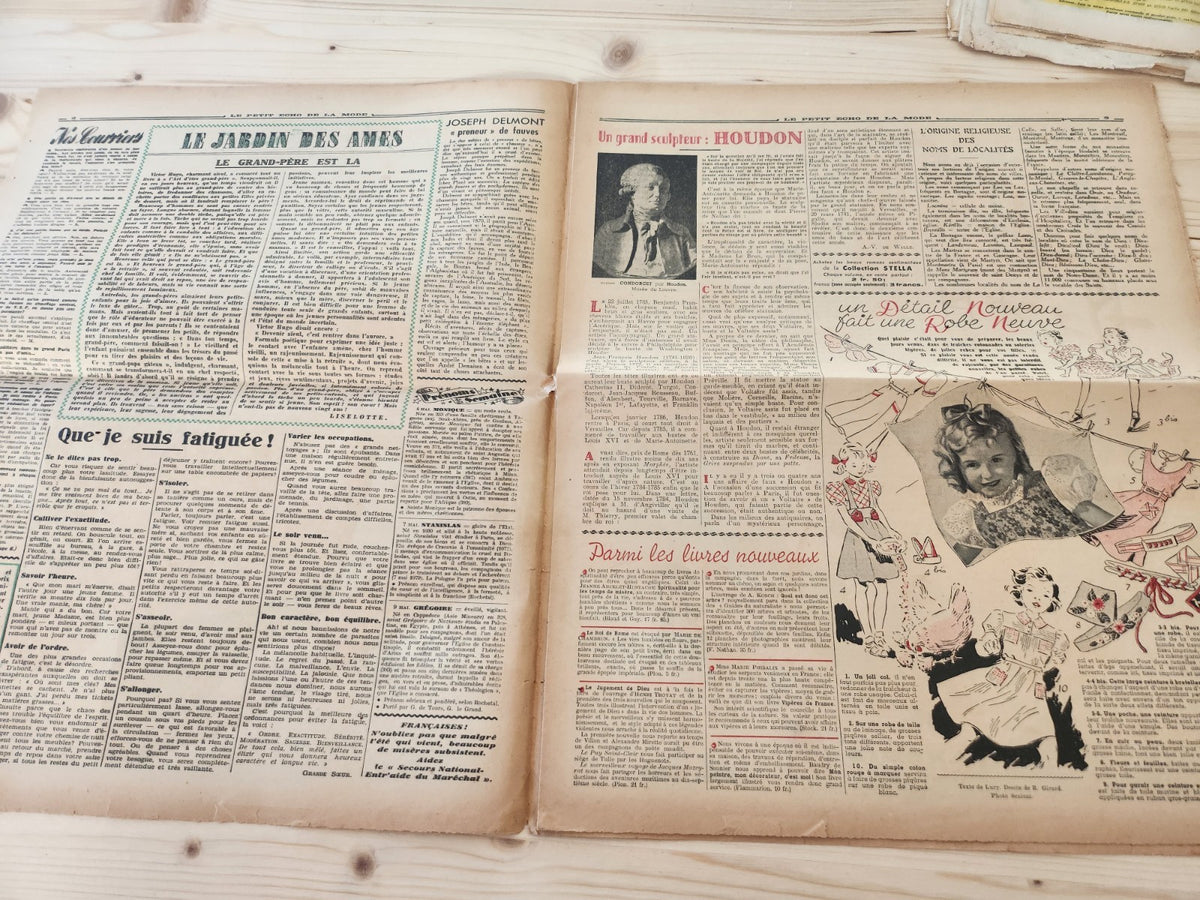 Le petit echo de la mode 1941 n°18 joli mois de Mai  parure enfant blouses