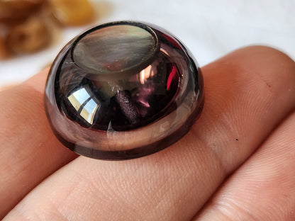 Collection  superbe bouton vintage marron coeur en nacre 2,5 cm G17N