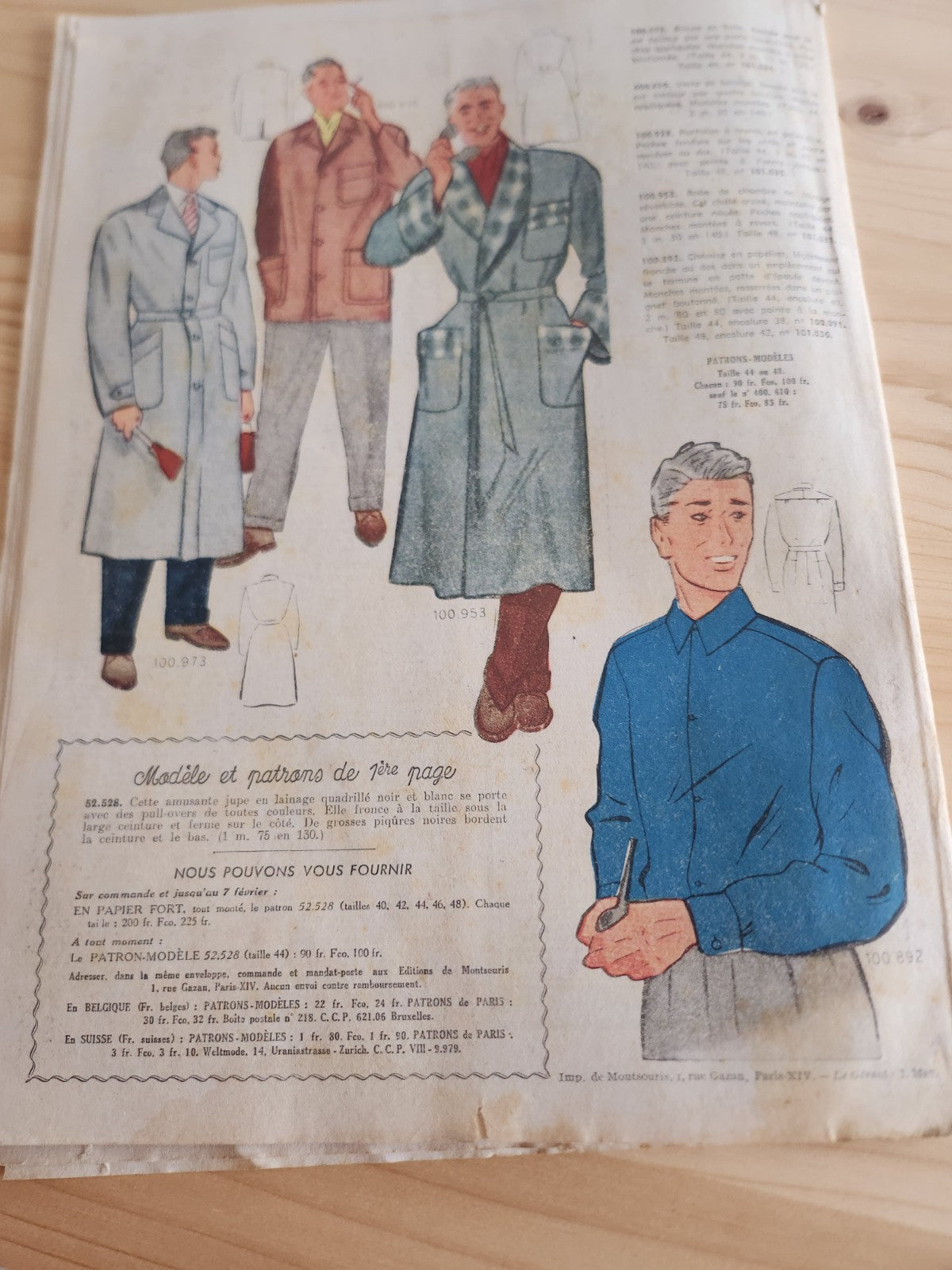Le petit echo de la mode 1954 n°5  la maison Joyeuse idée pas cher  les canards