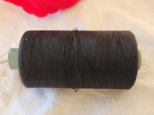 Grosse bobine fil ancien noir mercerie 27 grammes