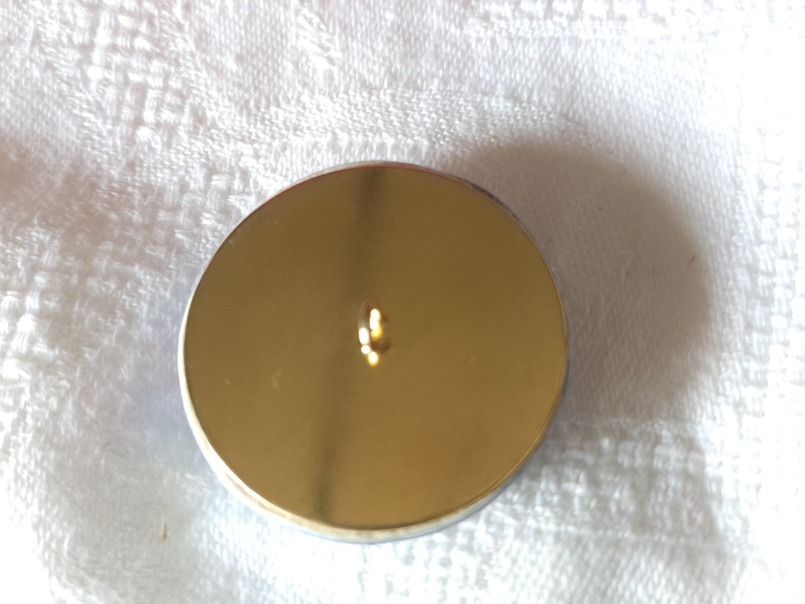 Collection bouton ancien Ceramique bleu  pied metal parurier 3,4/3,5 cm  G18P