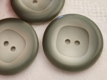 Trio gros boutons vintage gris veste 3 cm ref 212