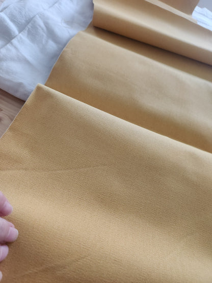 Ancien coupon de toile à transat? étroit long  236 cm sur 34 cm raide marron B8