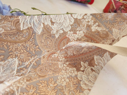 Large galon ruban vintage motif relief 6,6 cm 4 métres 20 superbe B9